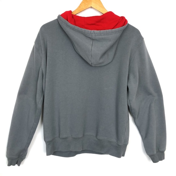 Mens Ohio State Gray Long Sleeve Hoodie Sweatshirt - Picture 5 of 7